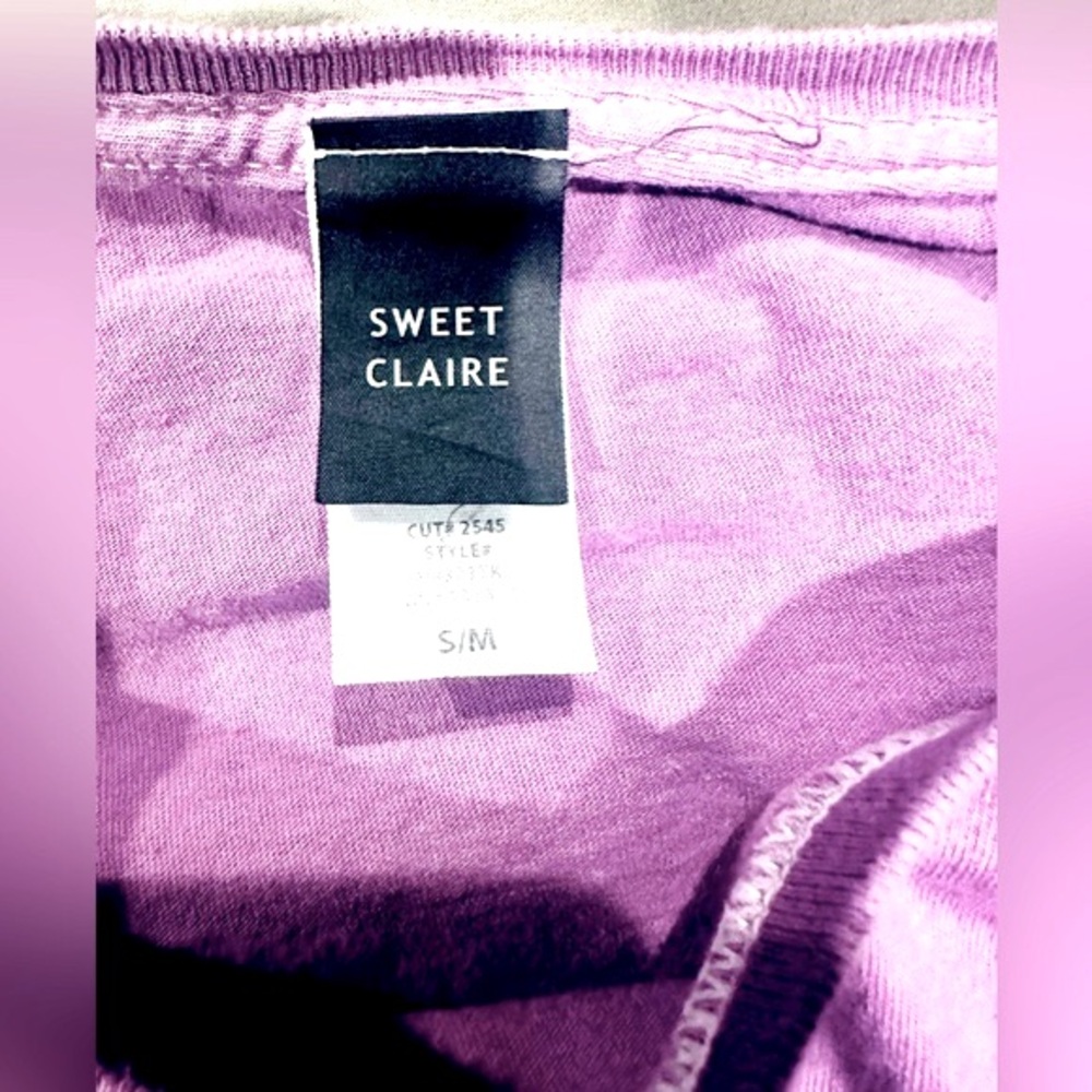 EUC Sweet Claire Purple Rhinestone Nashville Graphic Tee - Picture 4 of 10